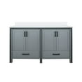 thumbnail image 4 of Ziva 60 in W x 22 in D Dark Grey Double Bath Vanity and Cultured Marble Top, 4 of 8