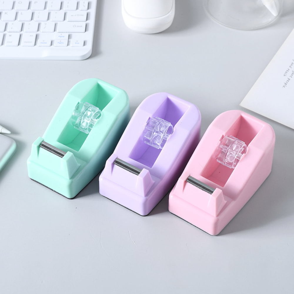 1pc Purple Mini Tape Dispenser & Macaron-style Tape Holder With Colorful  Office Desktop Tape Cutter And Packing Tape Cutter