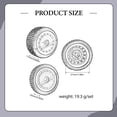 thumbnail image 7 of 4 Pcs Tire Wheel RC Wheel Rims RC Wheel Hub Durable Nylon Lightweight Design for 1/24 Micro B RC Car, 7 of 7