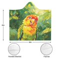 thumbnail image 3 of Green Jungle Parrot Wearable Blanket Hoodies for Women Men Adults Parrot Lovers Plush Lightweight Cute Parrots Hooded Blankets for Camping Office Decor Birthday Gifts 60×80 Inch, 3 of 5