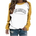 thumbnail image 2 of Puntoco Sudadera de invierno de manga larga con cuello redondo y estampado de letras para mujer Puntoco Puntoco-9139, 2 of 4