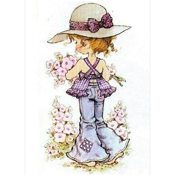 Taladro de pintura de diamante (DB0081) Kit Niña 5D DIY Rhinestone redondo completo 30x40cm 4pcs FLhrweasw Nuevo