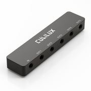 Cubilux Black 5-Way 3.5mm Aux Headphone Splitter Adapter, Aluminum Alloy Audio Hub Box with 5 TRS Stereo Ports for Sharing Music with Speakers, Earphones, Laptop, PC, and Phone