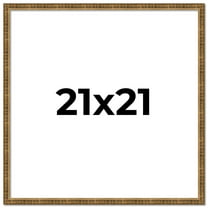 21x21 Frame Gold Kingsley Distressed Solid Wood Picture Frame Width 0.75 Inches | Interior Frame
