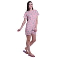 thumbnail image 3 of Moomaya Printed Tees Shorts Pajamas Set For Women Sleepwear Pjs For Girls, 3 of 6