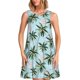 thumbnail image 1 of Easygdp Flamingos And Palms para Vestido Transpirable de Mujer, Vestido Suelto de Manga Corta con Pliegues y Bolsillos para el Verano, 1 of 7