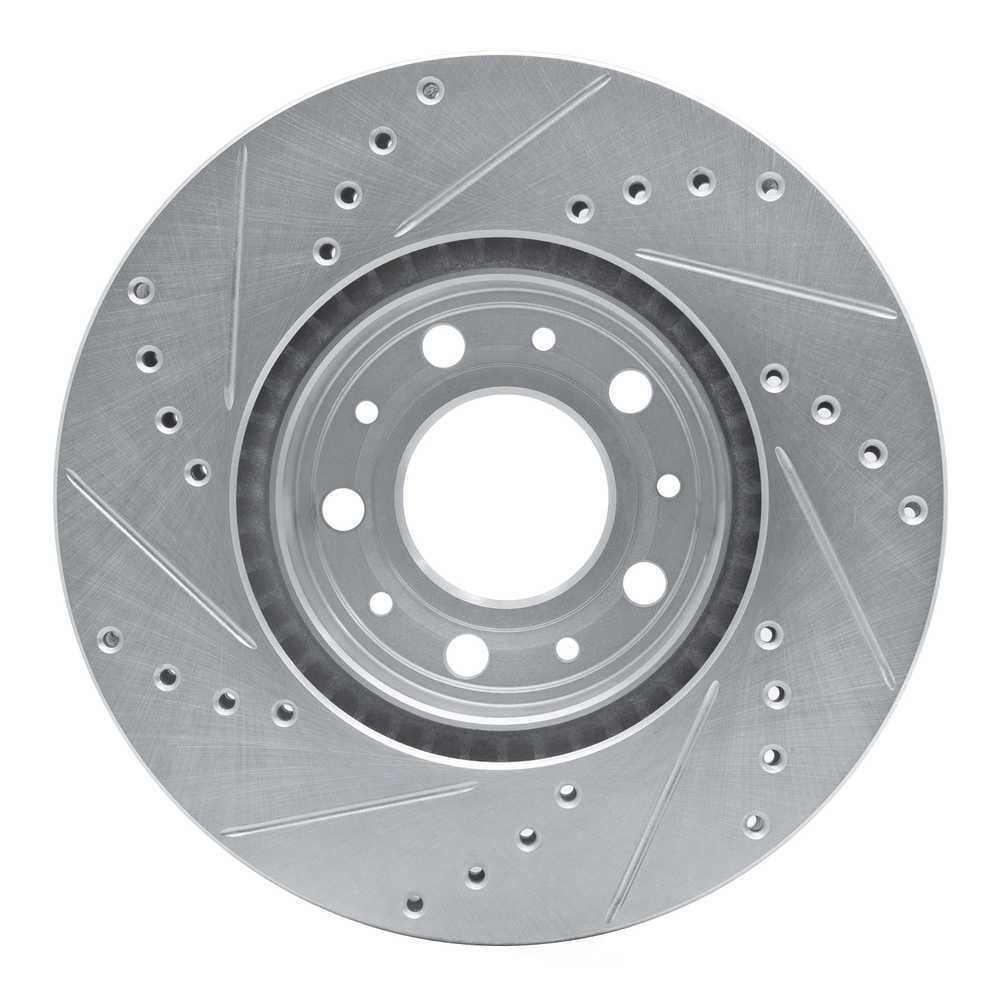 Dynamic Friction Company 631-27015R DFC Brake Rotor - Drilled And Slotted - Silver