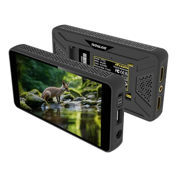 ROLLLOG PT5 II Touchscreen Camera Field Monitor 5 inch 4K30P Input/Output Wide Color Gamut New Peaking 3D LUT Video Assist Luma RGB Waveform for DSLR