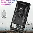 thumbnail image 3 of Allytech Rugged Case for Google Pixel 9/ 9 Pro, Military Grade Protection Shockproof Non-Slip Cover with Metal Rotatable Ring Stand, Magnetic Car Mount Holder Fashion Case for Women Men, Black, 3 of 6