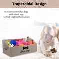 thumbnail image 4 of Brabtod Dog Toy Basket with Handle, Dog Toy Bin with Collapsible Fabric Trapezoid Design,Pet Toy Baskets for organizing pet Toys/Blankets/leashes/Rope Toys/Clothing,Personalizable,KhakiStripe, 4 of 7