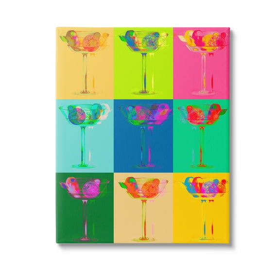 Stupell Industries Vivid Cocktail Abstraction Food & Beverage Painting Gallery Wrapped Canvas Art Print Wall Art, 16 x 20