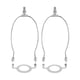 thumbnail image 3 of 2x Pantalla de lámpara Arpa Soporte de pantalla de lámpara Accesorios de soporte de lámpara Lámpara E26 desmontable Plata, 3 of 9