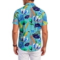 thumbnail image 4 of QHRMKOG Mens Hawaiian Shirt Relaxed Fit Print Short Sleeve Beach Shirt Light Tropical Holiday Button Down Hawaiian Shirt Summer Trendy Top Red 4XL, 4 of 6