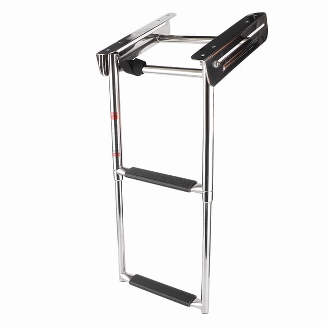 Pontoon Boat Ladder, Swim Ladder Non-slip 2 Step With Fixed Rope For Swim Platform For Boat Boarding
