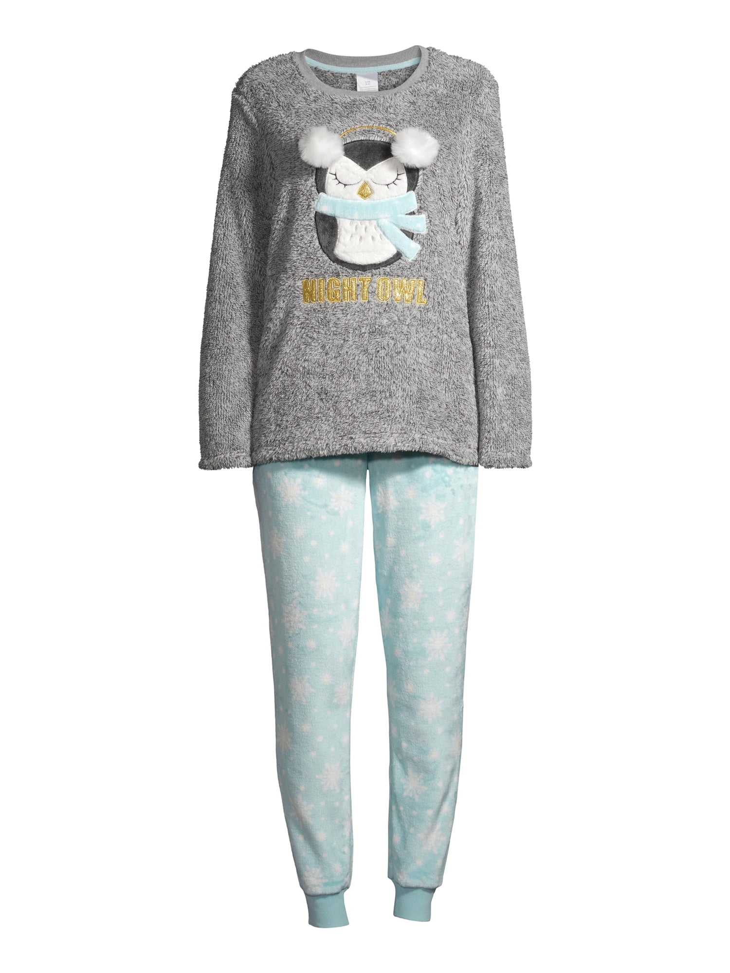 Secret Treasures Women's and Women's Plus Plush Winter Owl Twosies Set