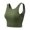 Green, variant on Women's High Neck Longline Sports Bra Racerback Crop Top Yoga Tank Top with Built in Bra