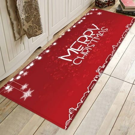 Christmas Door Mat Floor Area Rug Holiday Kitchen Bedroom