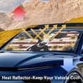 thumbnail image 6 of Xixirimido Car Windshield Sun Shade Car Sun Visor Block UV Rays Foldable Automotive Windshield Sunshades Front Window Sun Blocker Keep Your Vehicle Cool, Cow American Flag Sunflower, 6 of 8