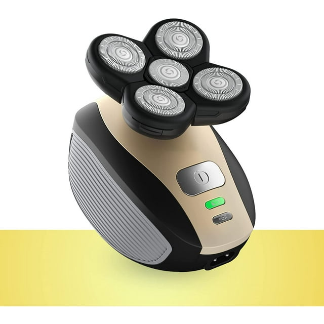 Afeitadoras Eléctricas 5 en 1 para Cabeza de Hombre Calva - Impermeables, de Carga Más Rápida, Pantalla LED, Maquinilla de Afeitar Rotatoria Recargable E Inalámbrica - Kit de Rasuradora de Aseo - Recortadora de Barba, Cortapelos de Nariz y Cortapelos