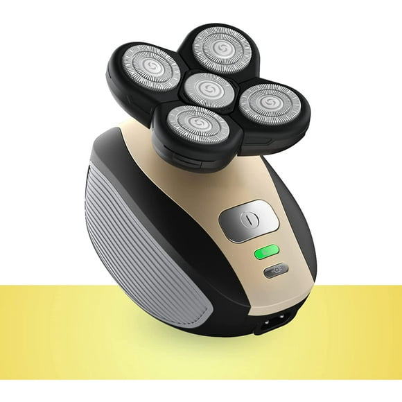 Afeitadoras Eléctricas 5 en 1 para Cabeza de Hombre Calva - Impermeables, de Carga Más Rápida, Pantalla LED, Maquinilla de Afeitar Rotatoria Recargable E Inalámbrica - Kit de Rasuradora de Aseo - Recortadora de Barba, Cortapelos de Nariz y Cortapelos
