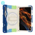 thumbnail image 2 of Case for Samsung Galaxy Tab S10 Ultra/S9 Ultra/S8 Ultra 14.6" 2024/2023/2022, Shockproof Case with [Hidden Kickstand] [Hand Strap] Kids Friendly Protective Tablet Cover, Blue, 2 of 8