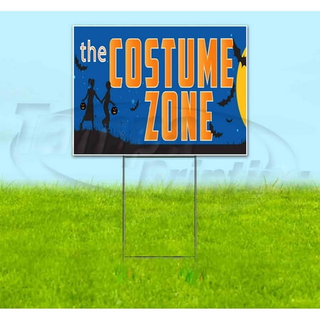 The Costume Zone (18" x 24") Yard Sign, Includes Metal Step Stake