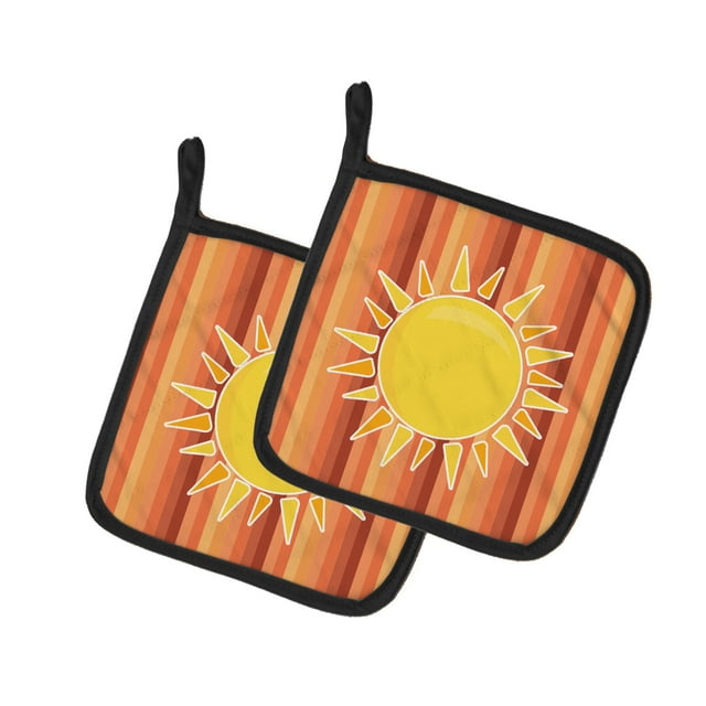 Carolines Treasures BB6924PTHD Soleil avec des Rayures Paire de Porte-Pots