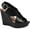 Black Smooth, variant on INC Womens Veraa Buckle Criss-cross Wedge Heels
