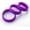 Purple, variant on LeLuv Flat Band-Style Smooth Silicone Cock Ring | 38mm/43mm/48mm Red (3 Pack )