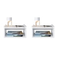 thumbnail image 1 of MORU Juego de 2 Burós para Recámara Flotantes Aire Blanco , Set de Mesitas de Noche,  Muebles para recámara, Mesas Auxiliares Minimalistas, Mesas de Apoyo, Burós para Dormitorio y Sala, 1 of 7