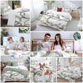 thumbnail image 5 of 3 Piece Sage Green Grey Duvet Cover Set Twin Size,Microfiber Comforter/Quilt Cover with Corner Ties and 2 Pillowcases,Geometric Circle Modern Abstract Simple Art Soft Bedding with Zipper Closure, 5 of 8