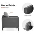 thumbnail image 5 of Mcombo Set of 2 Modern Accent Chair, Faux Leather Upholstered Lounge Armchair, Single Sofa Chairs for Living Room Office 4629, 5 of 10