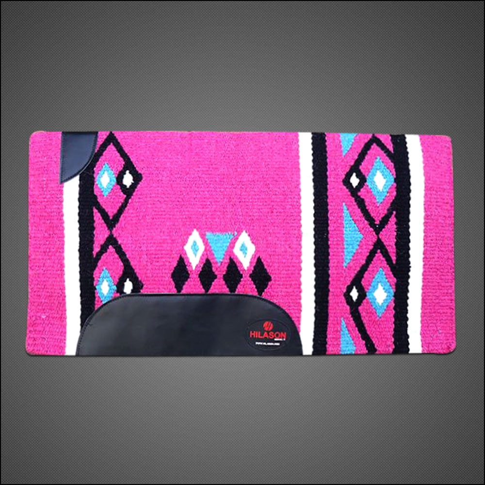 DP125 Hilason Western New Zealand Wool Horse Saddle Blanket Hot Pink