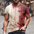 thumbnail image 2 of T-shirt Décontracté à Col Rond pour Hommes avec Imprimé Graphique d'Halloween, Manches Courtes, Grande Taille, pour Automne Hiver, 2 of 6