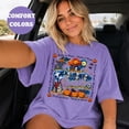 thumbnail image 3 of Trick or Treat Halloween T-Shirt | Vintage Halloween Graphic Tee | Dancing Skeleton Pumpkin Ghost Shirt | Retro Spooky Season Tee | Halloween Collage Shirt, 3 of 3