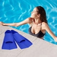 thumbnail image 4 of Aletas de entrenamiento de natación, aletas de natación, tamaño de viaje para esnórquel, buceo, actividades en piscina, hombres, mujeres y niños, nuevo diseño moderno de dos tonos, bolsa de, 4 of 8