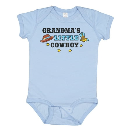 

Inktastic Grandmas Little Cowboy with Cowboy Hat and Boots Boys Baby Bodysuit