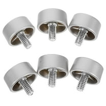 Homoyoyo Silver Curtain Rod End Caps Plastic Metal Easy Installation for Home Decor 6Pcs