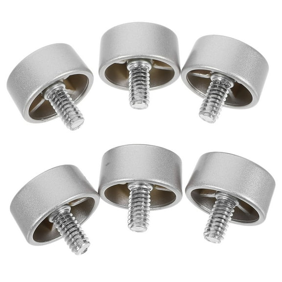 Homoyoyo Silver Curtain Rod End Caps Plastic Metal Easy Installation for Home Decor 6Pcs