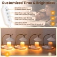 thumbnail image 5 of Candle Warmer Lamp with Timer, Electric Candle Lamp Warmer, Mothers Day Gifts for Mom, Bedroom Western Home Decor, Dimmable Wax Melt Warmer for Scented Wax with 2 Bulbs, Jar Candles, White, 5 of 7
