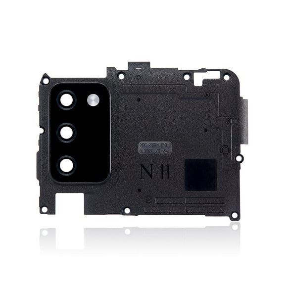 Replacement Back Camera Lens With Cover Bezel Ring Compatible For Samsung Galaxy A02S (A025 / 2020) (Black) (N Version)