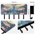 thumbnail image 2 of Beautiful Dragonfly Key Holder for Wall Mail Holder Organizer with 5 Key Hooks Wall Mount Key Rack with Shelf, 2 of 6