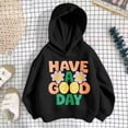 thumbnail image 3 of Hiijoy Girls Loose Fit Hoodies Casual Cute Cozy Pullover Sweatshirts, Black, Sizes 3-10, 3 of 3
