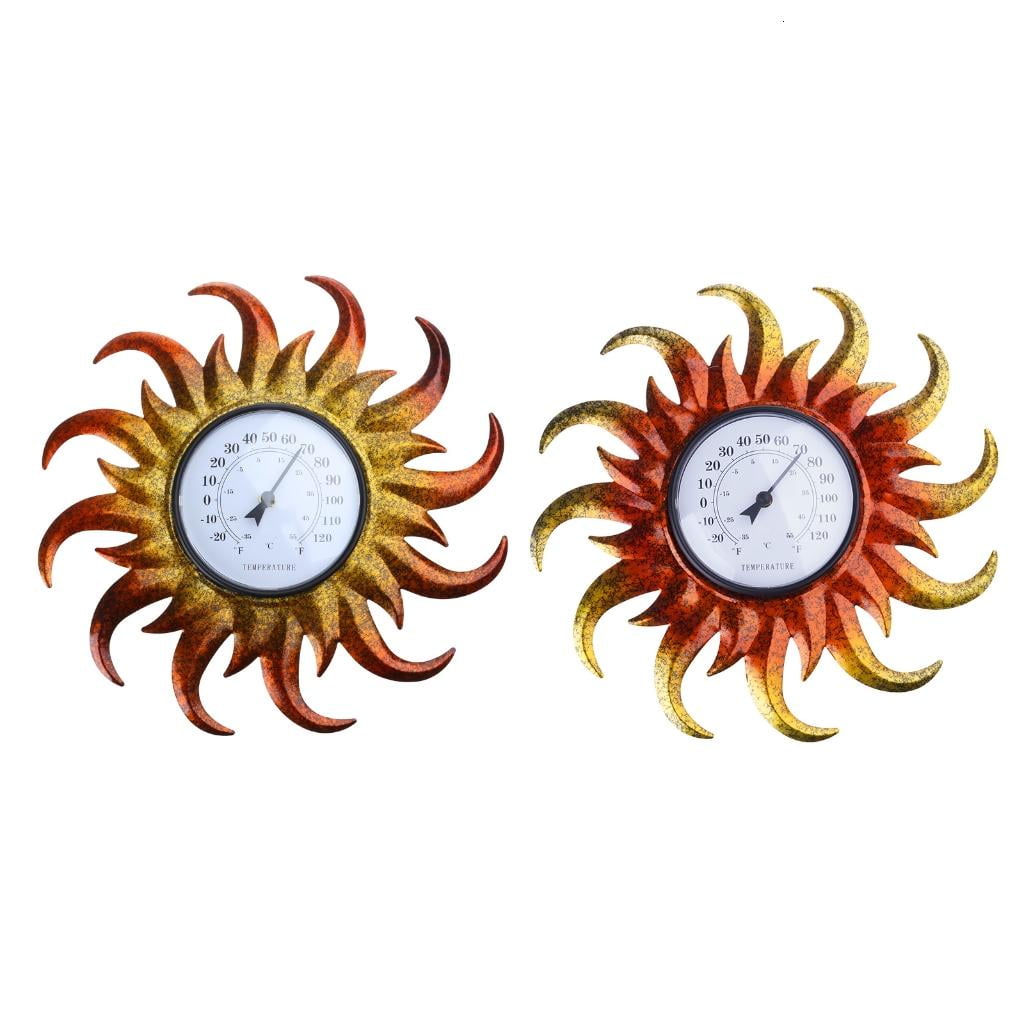 Wall Hangs Thermometer Indoor Outdoor Temperature Meter Garden House Garage