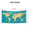 thumbnail image 2 of Sikiie World Map With Landmarks Beach Towel for Women Men, Pool Bath Beach Camping Beach Towel Adult Blanket for Travel Swim 27.5"x 55", 2 of 6