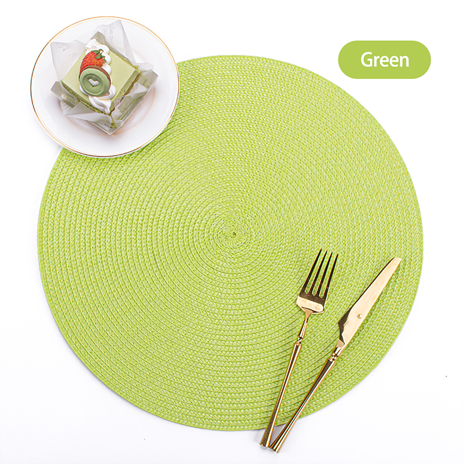 15" Round Placemats, Placemats Set of 6, 70 Polypropylene