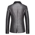 thumbnail image 6 of CHUMUD 2 Piece Sets for Men Glitter Blazer Shiny Suit Notch Lapel Jacket Sport Coat Homecoming Party Prom Bash Lightweight Busniess Travel Jakcets with Long Pants, 6 of 9