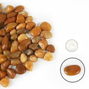 12 LBS River Rocks, StoneCreek, Decorative Garden Stones for Plant Landscaping, Polished Gravel Filler Pebbles, Large Size, Pale Yellow