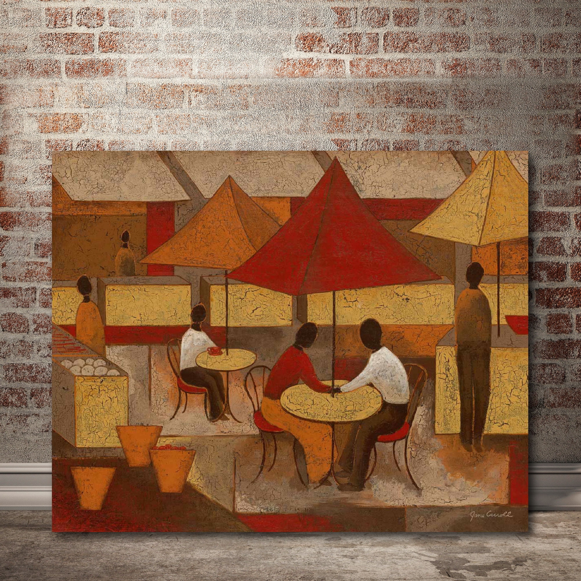 Courtside Market Village Caf? I Gallery-Wrapped Canvas Wall Art, 16x20