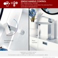 thumbnail image 4 of Stylish Single Handle Polished Chrome Bathroom Faucet B-112C, 4 of 13